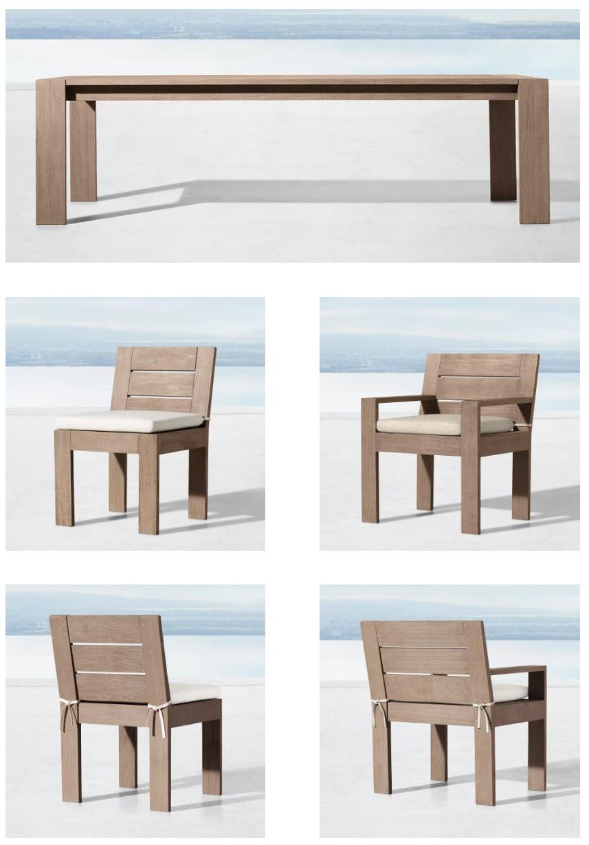 Palmetto Collection- Coastal Teak Dining Set - Sunzout Outdoor Spaces LLC