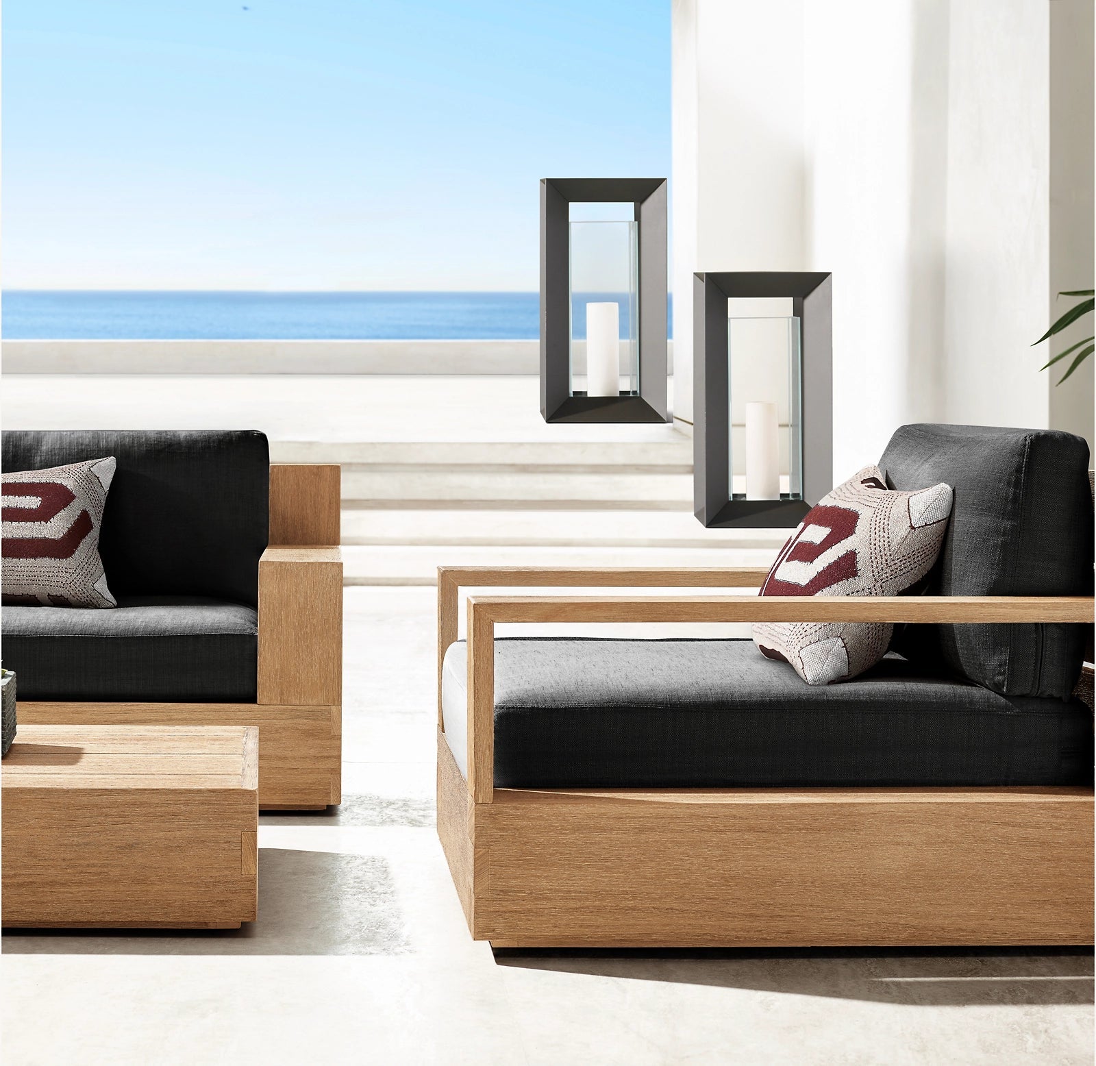 Palmetto Collection- Outdoor Coastal Teak Sofa Set – Sunzout Outdoor ...