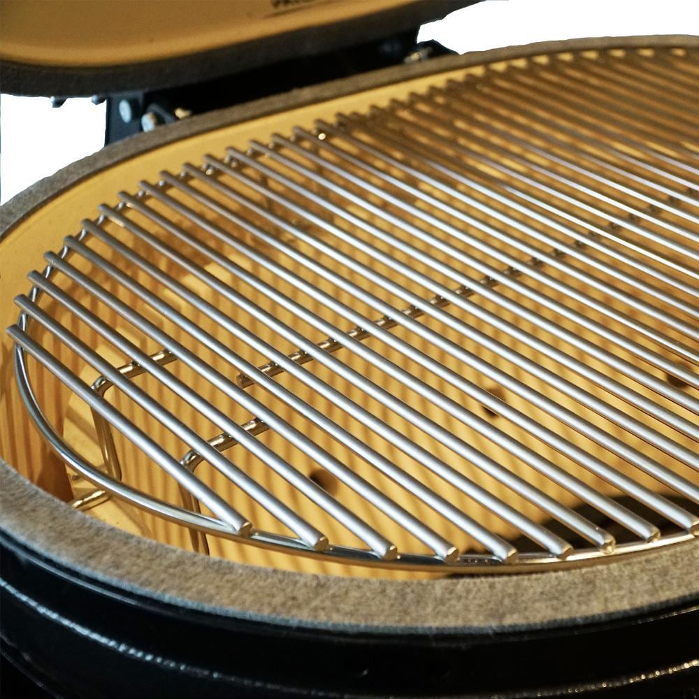 Primo Oval XL 400 Ceramic Kamado Grill With Stainless Steel Grates - PGCXLH (2021) - Sunzout Outdoor Spaces LLC