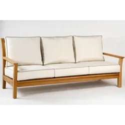 Sag Harbor Teak Collection Outdoor All Weather Teak Wood Sofa Set and Table - Sunzout Outdoor Spaces LLC