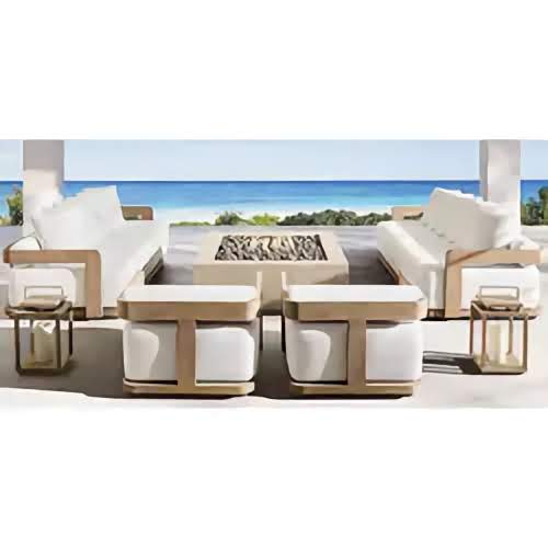 Sarasota Teak Collection Outdoor Luxury Teak Complete Sofa Set - Sunzout Outdoor Spaces LLC