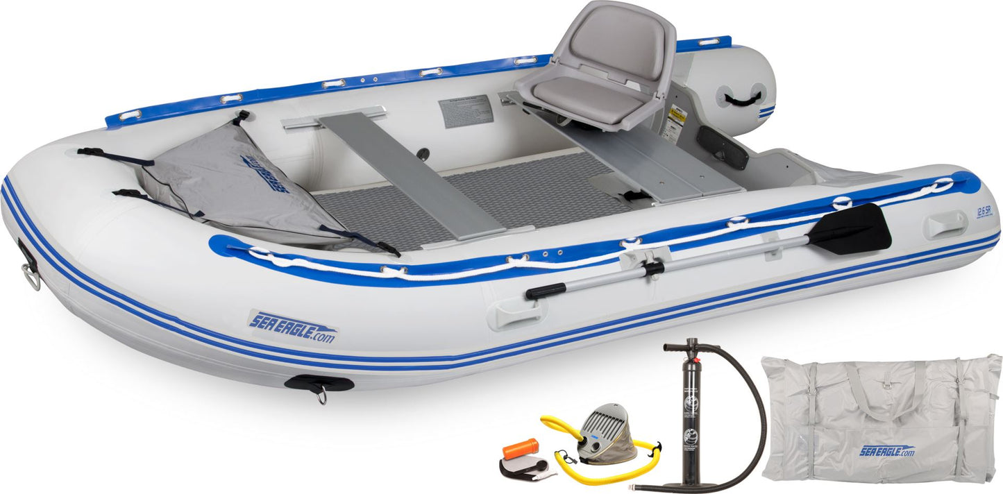 Sea Eagle 12'6" Sport Runabout Inflatable Boat Drop Stitch Swivel Seat Package - Sunzout Outdoor Spaces LLC