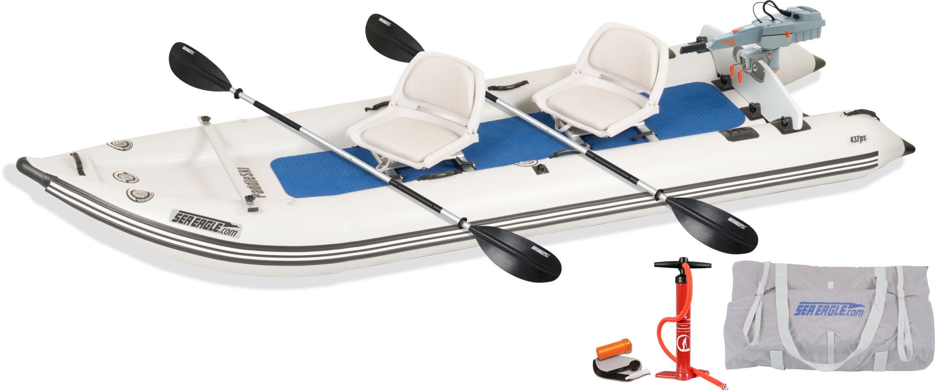 Sea Eagle 437PS PaddleSki Inflatable Boat Ultimate Package - Sunzout Outdoor Spaces LLC