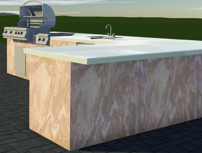 Slate-Lite Outdoor Kitchens Exclusively by Home360- Designer Brendan Hall Any size or Configuration. Ready to Assemble Shipped Nationwide