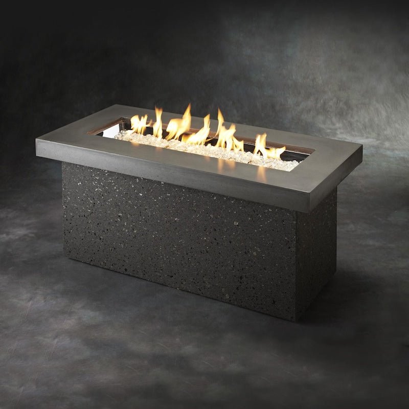 The Outdoor GreatRoom Company Key Largo 54-Inch Linear Natural Gas Fire Pit Table with 42-Inch... - Sunzout Outdoor Spaces LLC