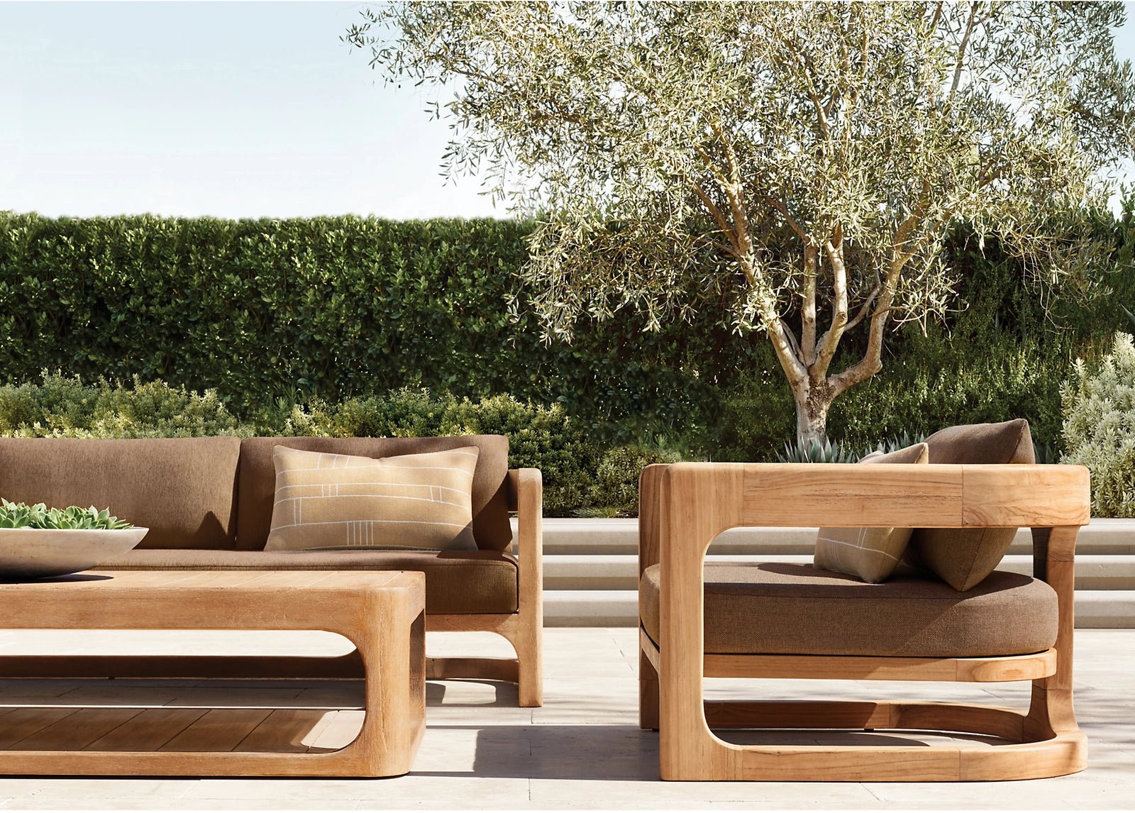 Vero Beach Collection-Outdoor Premium Teak Sofa Set - Sunzout Outdoor Spaces LLC